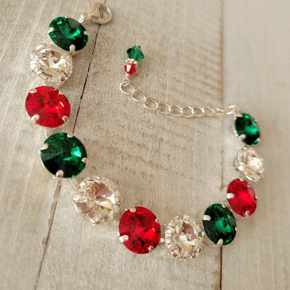 Austrian Crystal Bracelet in Shiny Silver - Picture 3 of 6